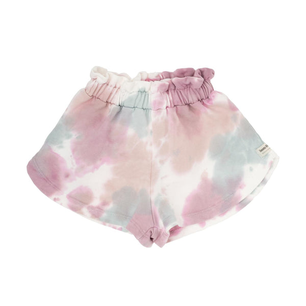 TOC Tie Dye Ruffled Waist Shorts