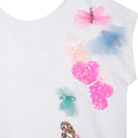 BB White 3D Butterfly Tee
