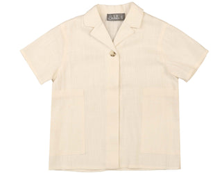 BT Ivory Linen Large Pocket Shirt