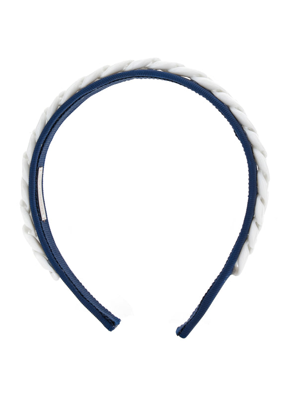 ML Blue White Chain Headband
