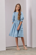 SPH Chambray Smocked Dress