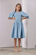 SPH Chambray Smocked Dress