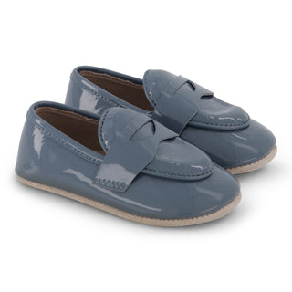 ZK Marlin Blue Patent Penny Loafer Soft Sole