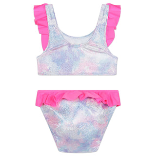 BB Mettalic Ruffle 2 Pc Baby Swimsuit