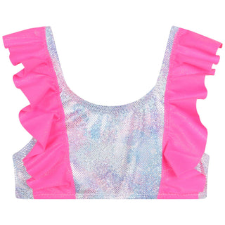 BB Mettalic Ruffle 2 Pc Baby Swimsuit
