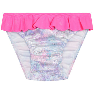 BB Mettalic Ruffle 2 Pc Baby Swimsuit
