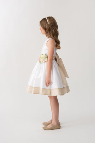 PCL Vella White w/Beige Party Dress