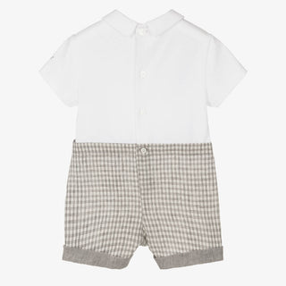 ILG Grey/White Checked Overall Set