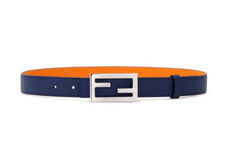 Navy/Orange Logo Belt