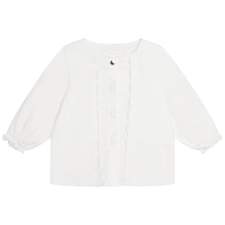 CL Ivory Scalloped Detail Blouse