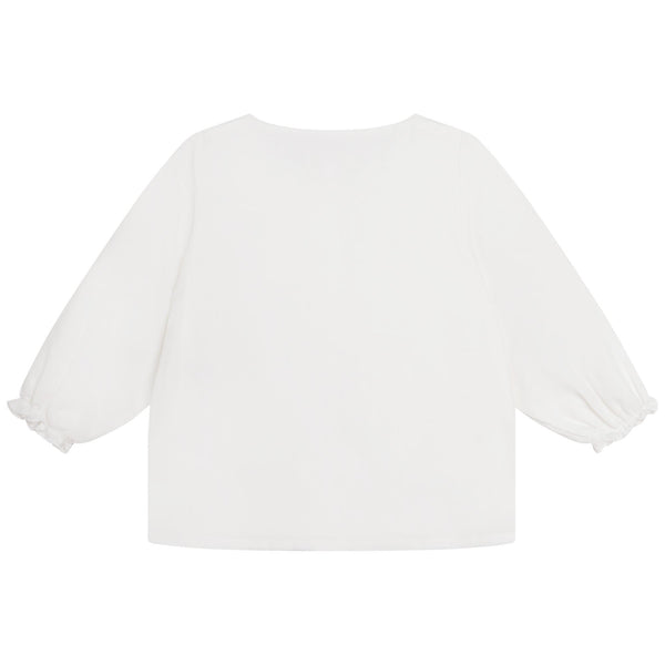 CL Ivory Scalloped Detail Blouse