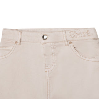 CL Beige Twill Maxi Skirt