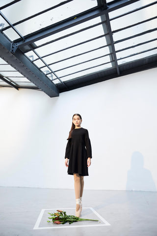 Eleni Black Honey Comb Dress