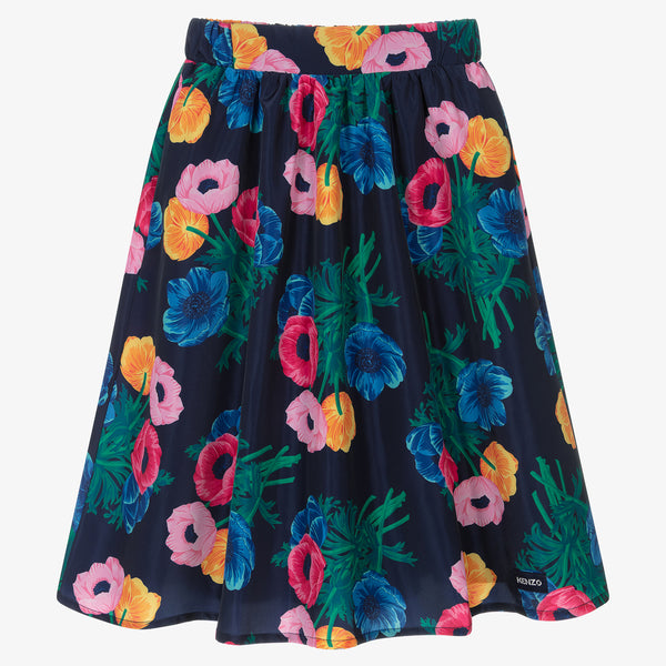 KZ Blue Floral Maxi Skirt