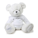 White Teddy Bear with Logo Hooded Sweater