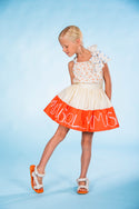 MMS Ivory Orange LL Scribble Skirt