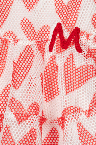 LL Heart Print Mesh Dress