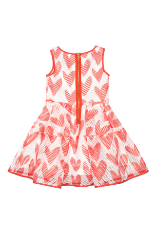 LL Heart Print Mesh Dress