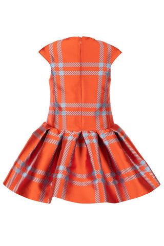 MMS Orange Plaid Taffeta Jumper