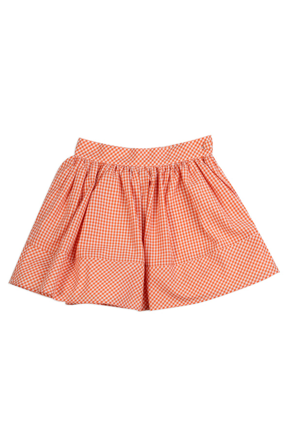 LL Orange Gingham Skirt