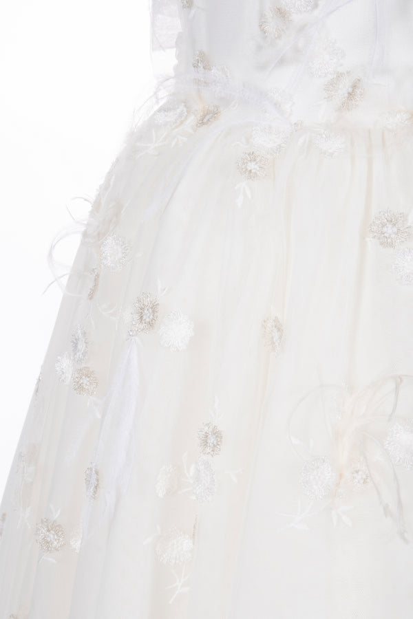Cream Detailed Gown