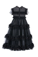 MCH Black Tiered Ruffle Gown