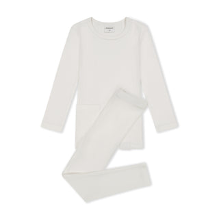 ZK White Dove Ribbed Pocket Pjs