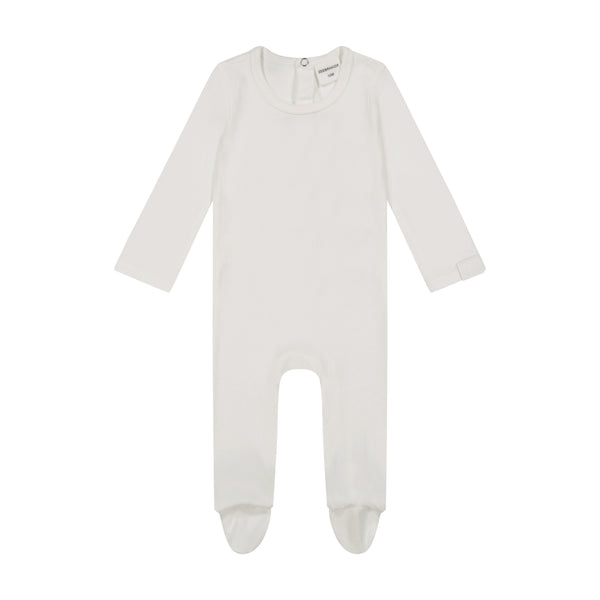 ZK White Dove Ribbed Footie