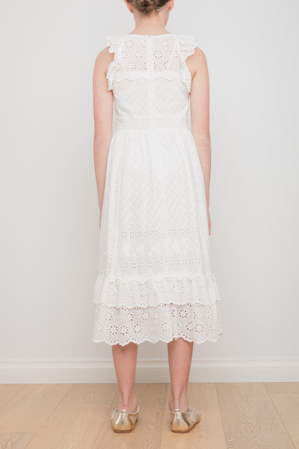 Lucy White Broderie Dress