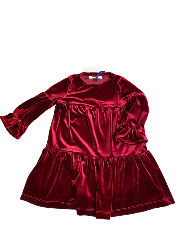 PCL Belle Bordeaux Velvet Dress 8 / Red