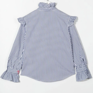 PH Multi Striped Ruffle Shirt