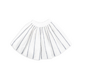 MMS White Flair Skirt w/Navy Top Stitch