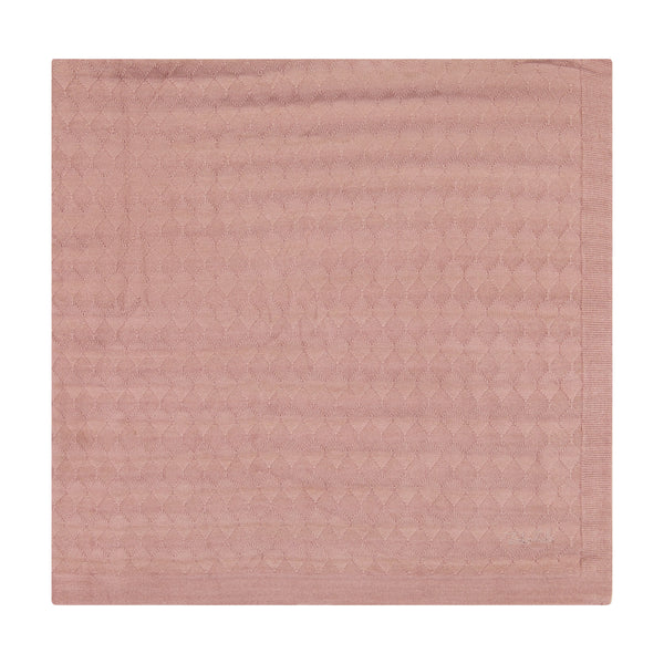ZK Rose Textured Knit Blanket