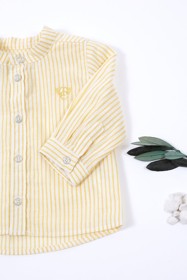 TAR Pale Yellow Striped Baby Shirt
