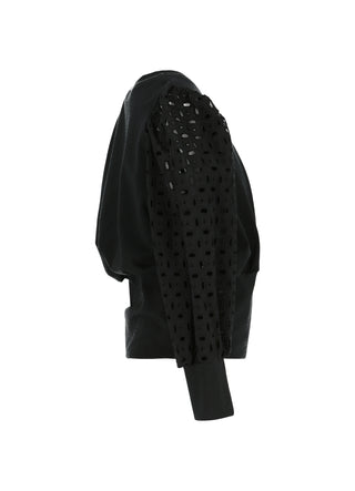 Mia Black Broderie Top