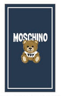 M Navy Toy Bear Logo Beach Towel