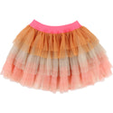 Rose Orange Multi Layered Tulle Skirt
