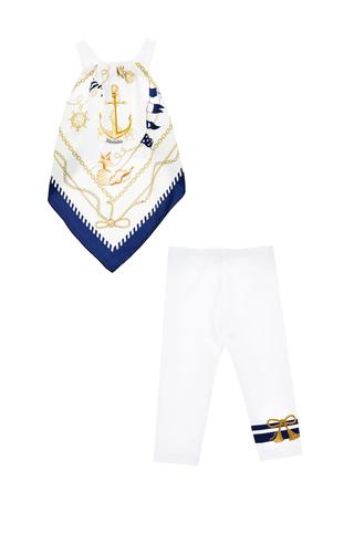 ML White Nautical Scarf Outfit