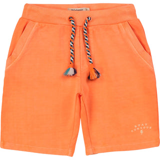 Orange French Terry Shorts