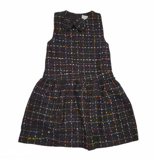 Multicolor Tweed Dress with Bow