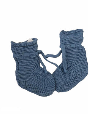 Blue Ribbed Booties