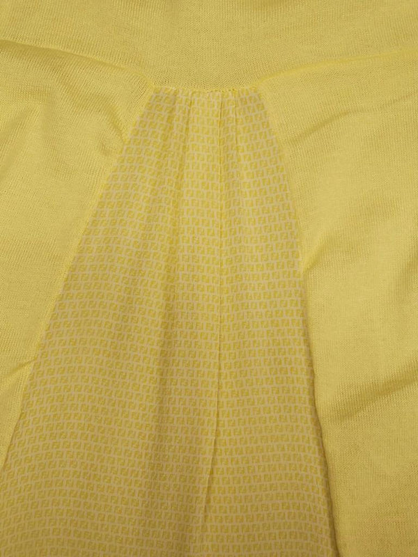 Yellow Knit Logo Back Dress