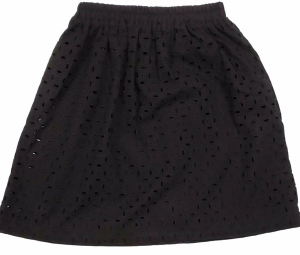 Gianna Black Broderie Skirt