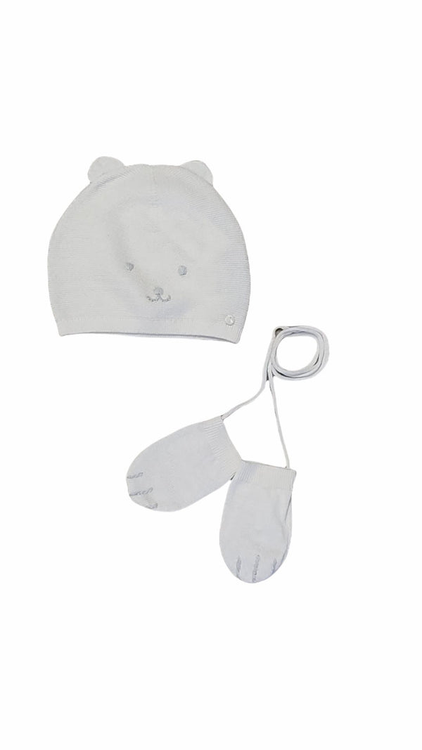 Pearl Knit Hat & Mittens Set