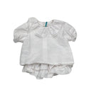 Petunia/Buganvilla White Linen Bloomer Set