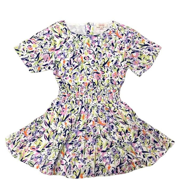 CAT Jilali White Allover Printed Dress