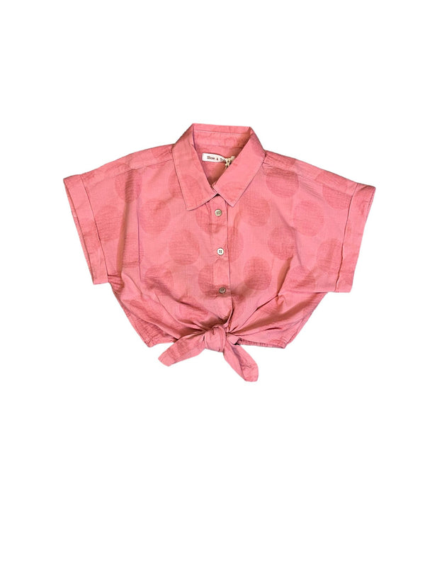 ZT Mellow Rose Crop Tie Shirt