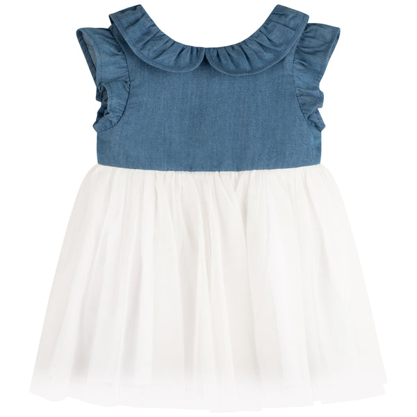 Chambray Tulle Dress