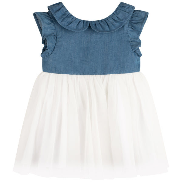 Chambray Tulle Dress | The Red Balloon
