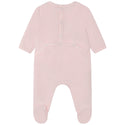 CB Pink Velour Petite Fleur Footie